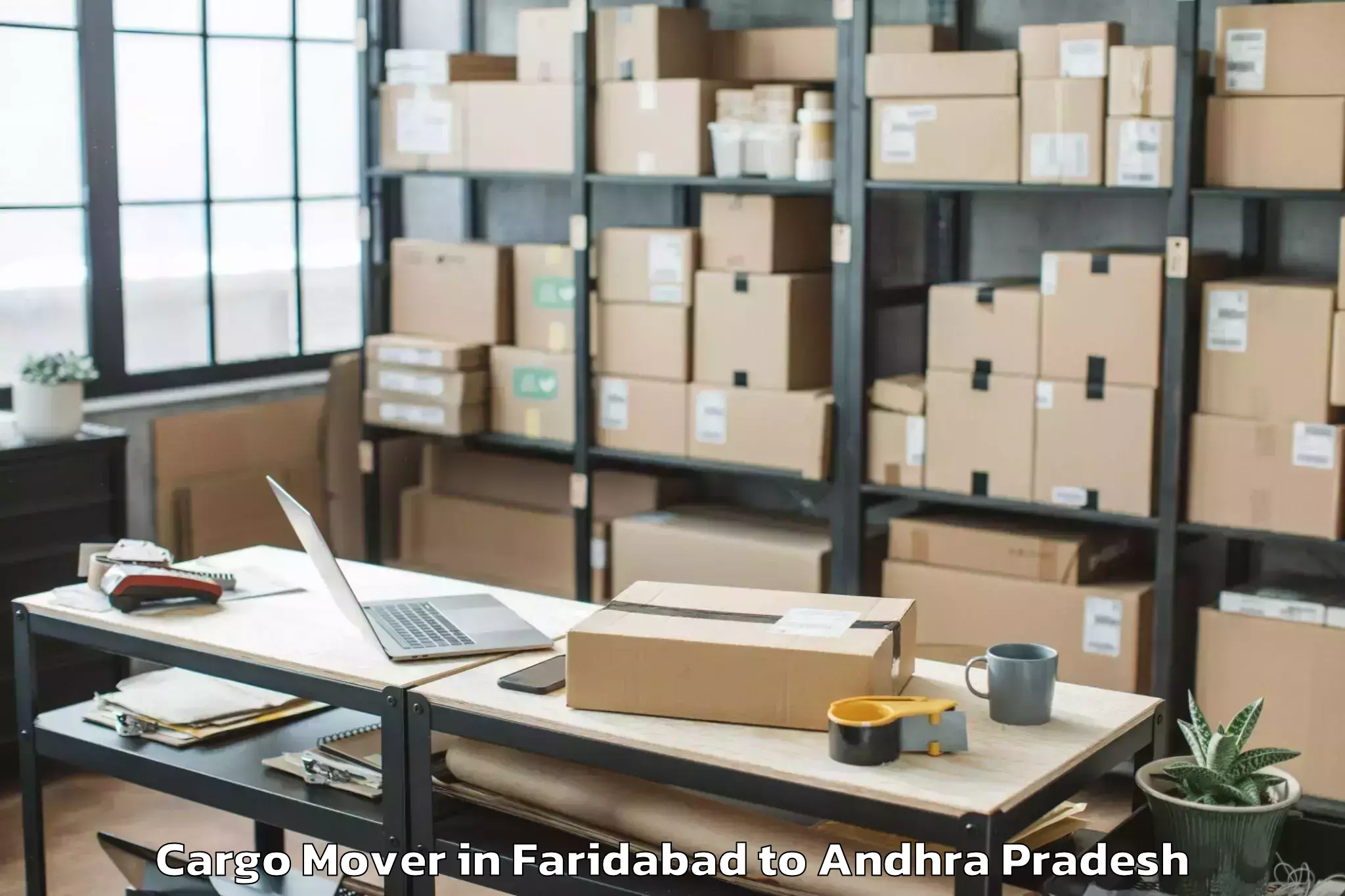 Easy Faridabad to Madugula Cargo Mover Booking